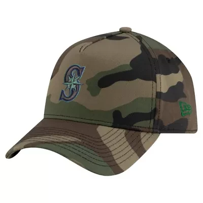 MLB Seattle Mariners Woodland Team Pop 9FORTY A-Frame Adjustable Hat