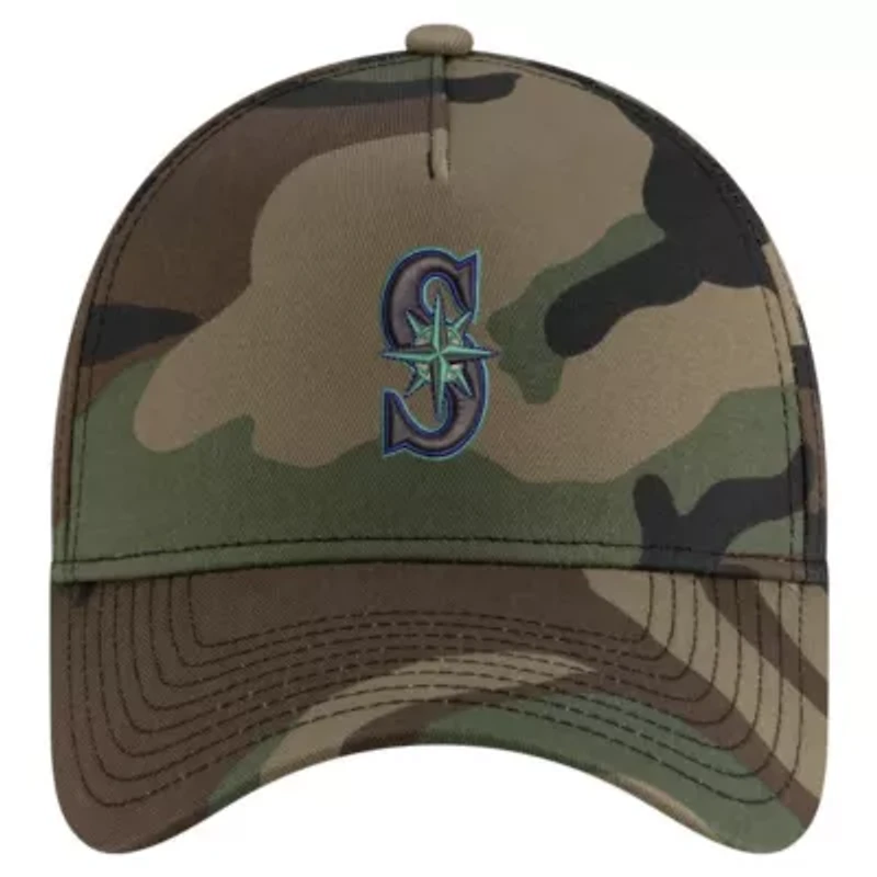 MLB Seattle Mariners Woodland Team Pop 9FORTY A-Frame Adjustable Hat