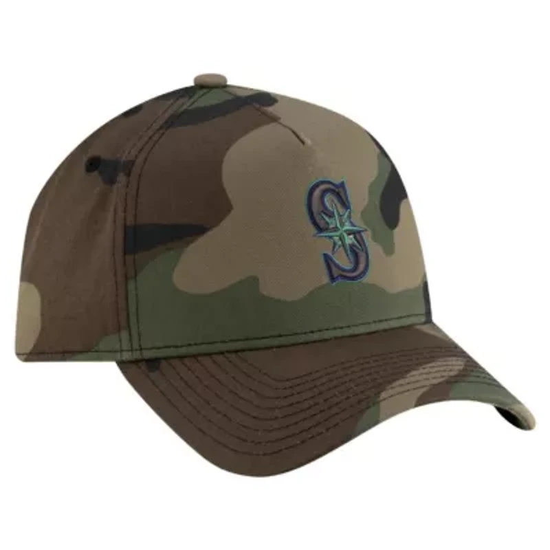 MLB Seattle Mariners Woodland Team Pop 9FORTY A-Frame Adjustable Hat