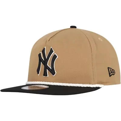 MLB Khaki/Black New York Yankees Golfer Snapback Hat