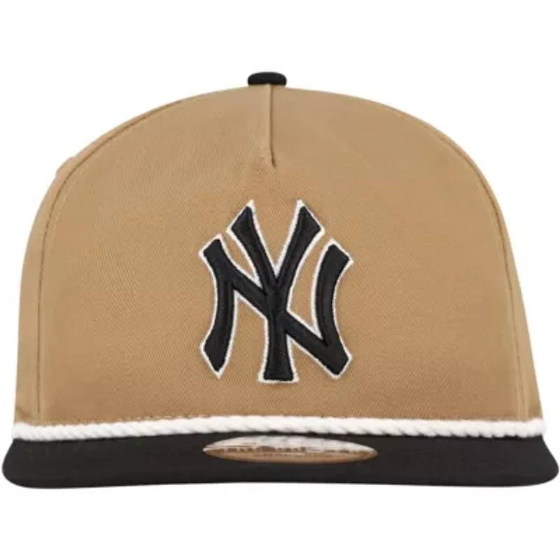 MLB Khaki/Black New York Yankees Golfer Snapback Hat