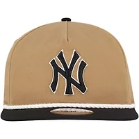 MLB Khaki/Black New York Yankees Golfer Snapback Hat