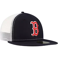 Boston Red Sox MLB Team Color 59FIFTY Trucker Fitted Hat