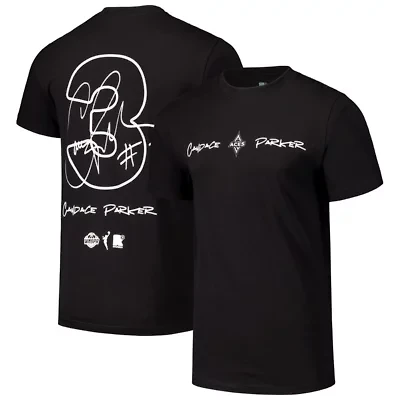 WNBA Unisex Candace Parker Las Vegas Aces Player Signature Name & Number T-Shirt