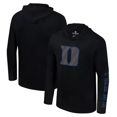 Duke Blue Devils NCAA Color Pop Active Blend 2-Hit Long Sleeve Hooded T-Shirt