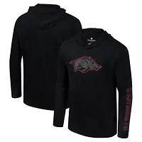 NCAA Arkansas Razorbacks Color Pop Active Blend 2-Hit Long Sleeve Hooded T-Shirt