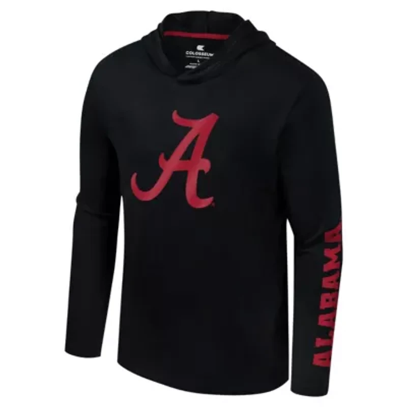 Alabama Crimson Tide NCAA Logo Lockup Active Blend Long Sleeve T-Shirt Hoodie