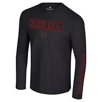 NCAA Nebraska Huskers Color Pop Active Blend 2-Hit Long Sleeve T-Shirt