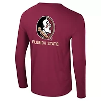 NCAA Florida State Seminoles Logo Lockup 3-Hit Active Blend Long Sleeve T-Shirt