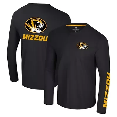 NCAA Missouri Tigers Logo Lockup 3-Hit Active Blend Long Sleeve T-Shirt