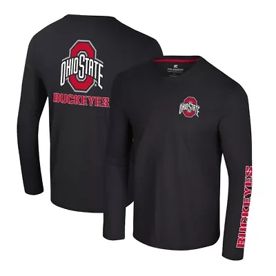 NCAA Ohio State Buckeyes Logo Lockup 3-Hit Active Blend Long Sleeve T-Shirt