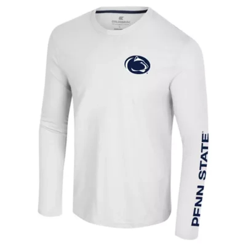 NCAA Penn State Nittany Lions Logo Lockup 3-Hit Active Blend Long Sleeve T-Shirt
