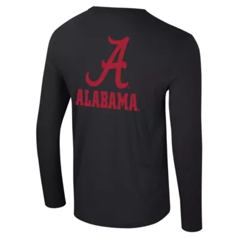 Alabama Crimson Tide NCAA Logo Lockup 3-Hit Active Blend Long Sleeve T-Shirt