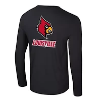 NCAA Louisville Cardinals Logo Lockup 3-Hit Active Blend Long Sleeve T-Shirt
