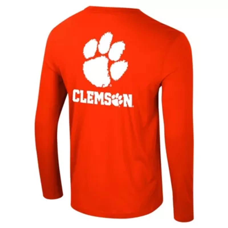 NCAA Clemson Tigers Logo Lockup 3-Hit Active Blend Long Sleeve T-Shirt