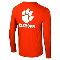 NCAA Clemson Tigers Logo Lockup 3-Hit Active Blend Long Sleeve T-Shirt