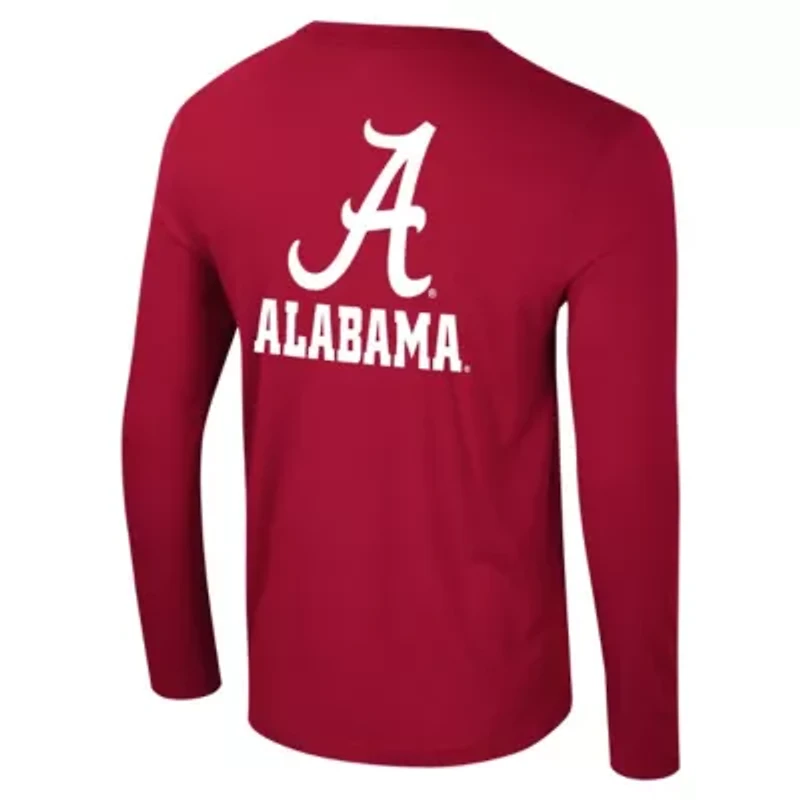Alabama Crimson Tide NCAA Logo Lockup 3-Hit Active Blend Long Sleeve T-Shirt