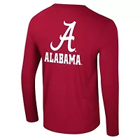 Alabama Crimson Tide NCAA Logo Lockup 3-Hit Active Blend Long Sleeve T-Shirt