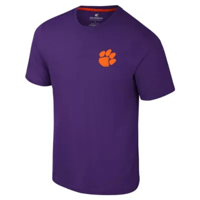 NCAA Clemson Tigers Logo Lockup 2-Hit Active Blend T-Shirt