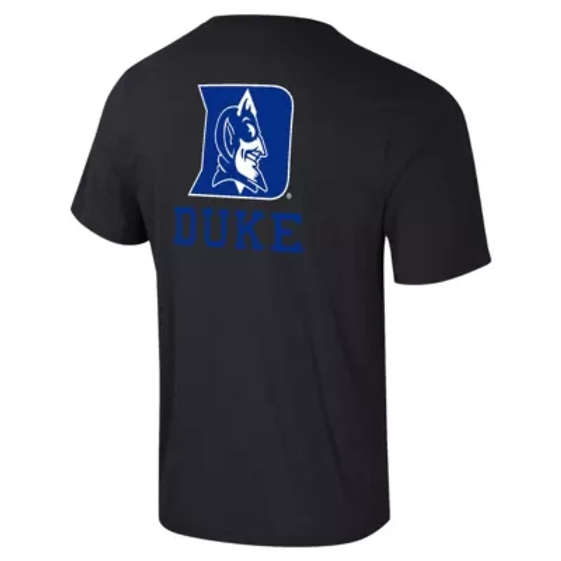 Duke Blue Devils NCAA Logo Lockup 2-Hit Active Blend T-Shirt