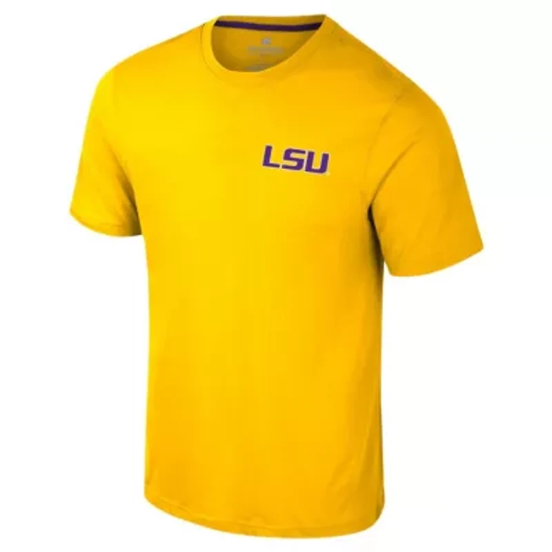 NCAA LSU Tigers Logo Lockup 2-Hit Active Blend T-Shirt