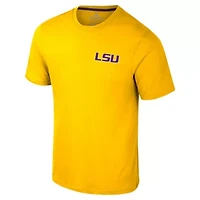 NCAA LSU Tigers Logo Lockup 2-Hit Active Blend T-Shirt