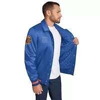 NBA New York Knicks Jacob Chain Stitch Applique Full-Snap Varsity Jacket