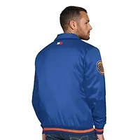 NBA New York Knicks Jacob Chain Stitch Applique Full-Snap Varsity Jacket