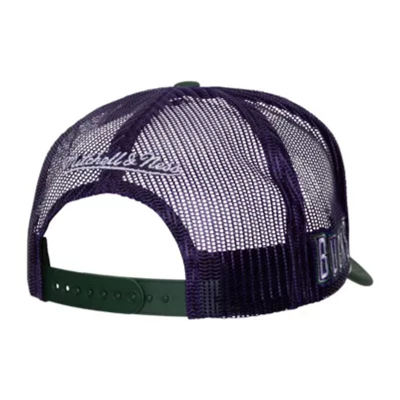 NBA Milwaukee Bucks Hardwood Classics Blocker Foam Front Trucker Snapback Hat