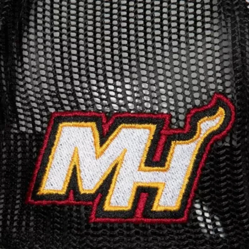 NBA Miami Heat Hardwood Classics Blocker Foam Front Trucker Adjustable Hat