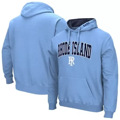 NCAA Light Rhode Island Rams Arch & Logo 3.0 Pullover Hoodie