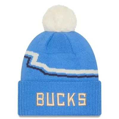 NBA Milwaukee Bucks 2024/25 City Edition Cuffed Knit Hat with Pom