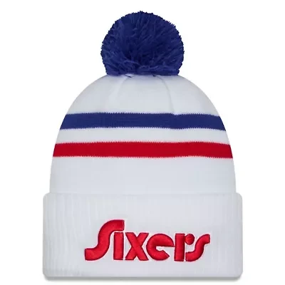 NBA Philadelphia 76ers 2024/25 City Edition Cuffed Knit Hat with Pom