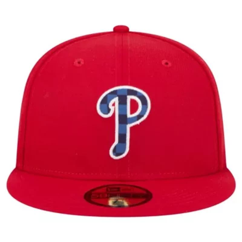 MLB Philadelphia Phillies Checkered Undervisor 59FIFTY Fitted Hat