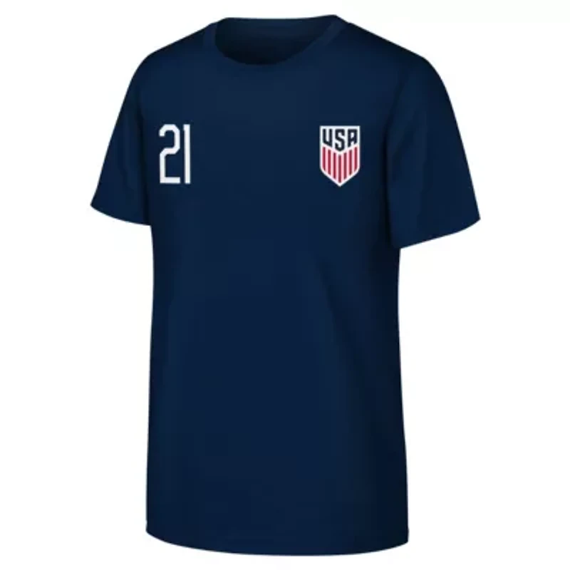 Soccer National Teams Timothy Weah USMNT Name & Number T-Shirt