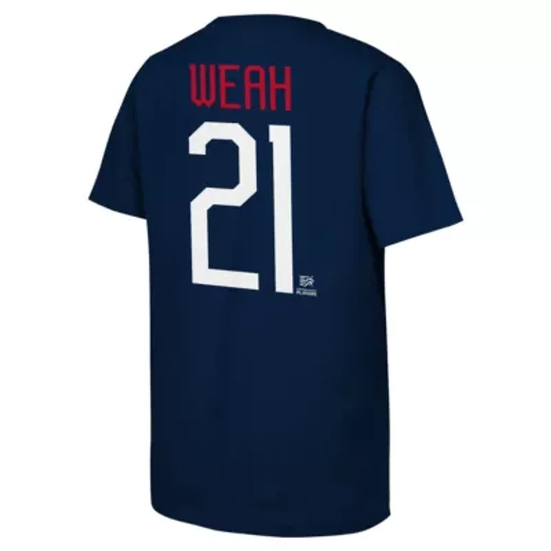 Soccer National Teams Timothy Weah USMNT Name & Number T-Shirt