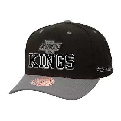 NHL Black/Silver Los Angeles Kings Backside Script Two-Tone Pro Crown Adjustable Hat
