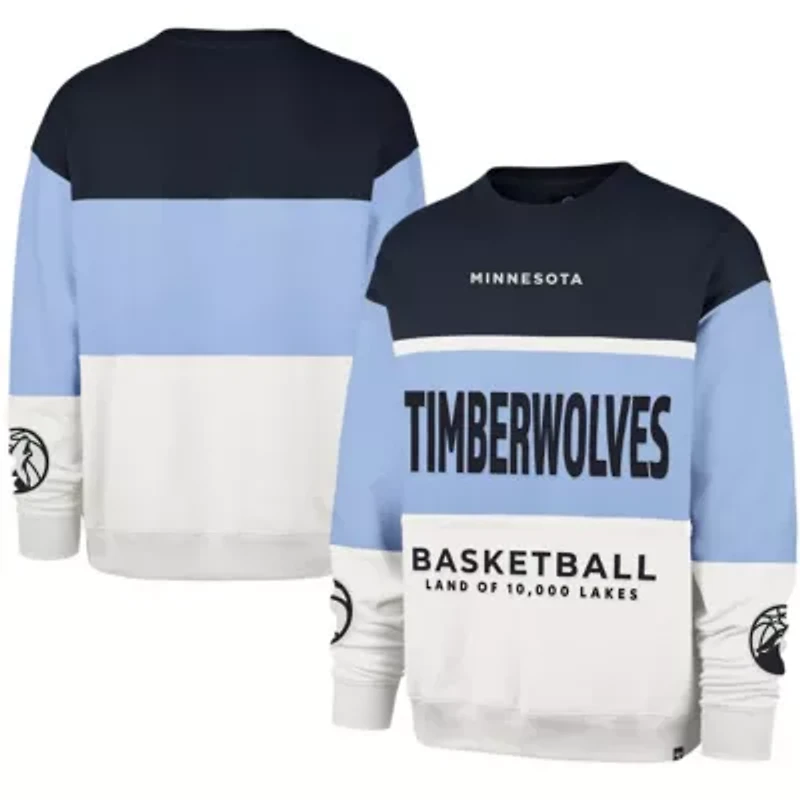 NBA Unisex Light Minnesota Timberwolves 2024/25 City Edition On Five Maximalist Pullover Sweatshirt