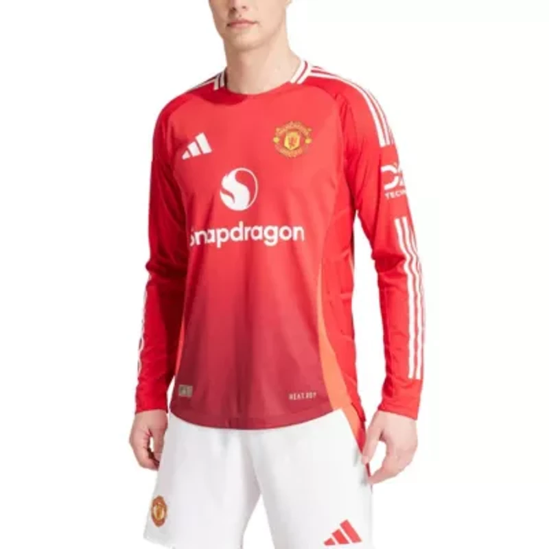 International Clubs Manchester United 2024/25 Home Long Sleeve Authentic Patch Jersey