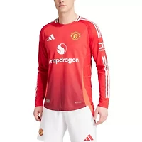 International Clubs Manchester United 2024/25 Home Long Sleeve Authentic Patch Jersey