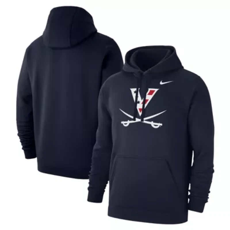 NCAA Nike Virginia Cavaliers Wahoos Primary Club Fleece Pullover Hoodie