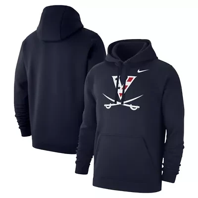 NCAA Nike Virginia Cavaliers Wahoos Primary Club Fleece Pullover Hoodie