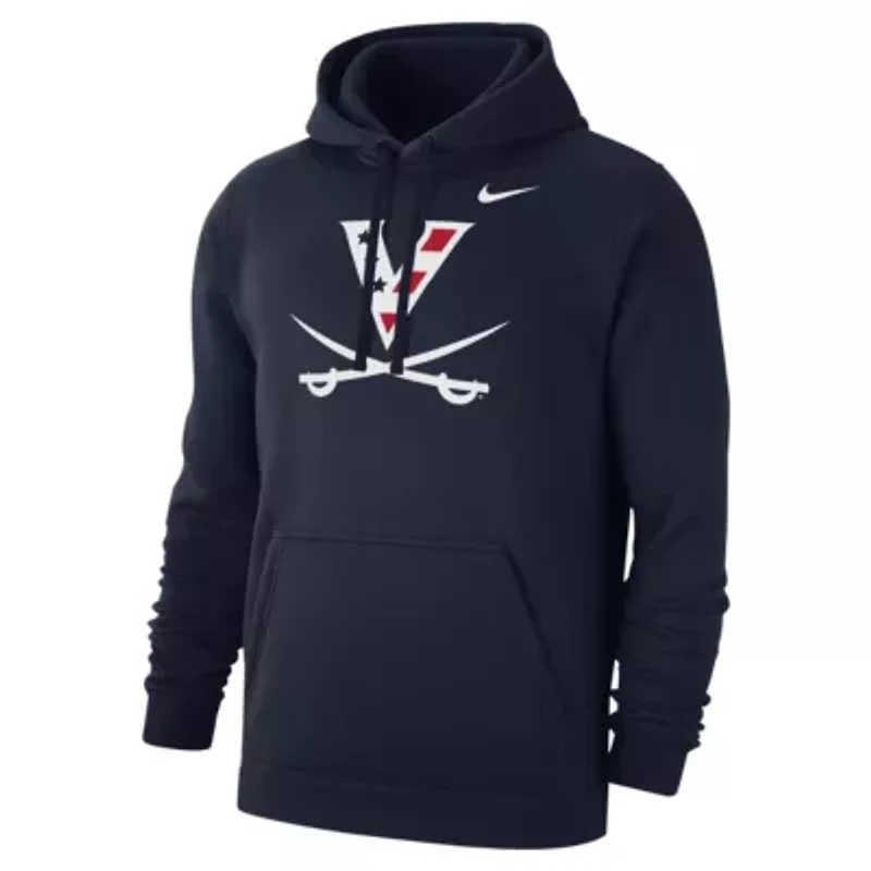 NCAA Nike Virginia Cavaliers Wahoos Primary Club Fleece Pullover Hoodie