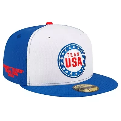Olympics White/Blue Looney Tunes x Team USA Circle 59FIFTY Fitted Hat