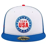 Olympics White/Blue Looney Tunes x Team USA Circle 59FIFTY Fitted Hat
