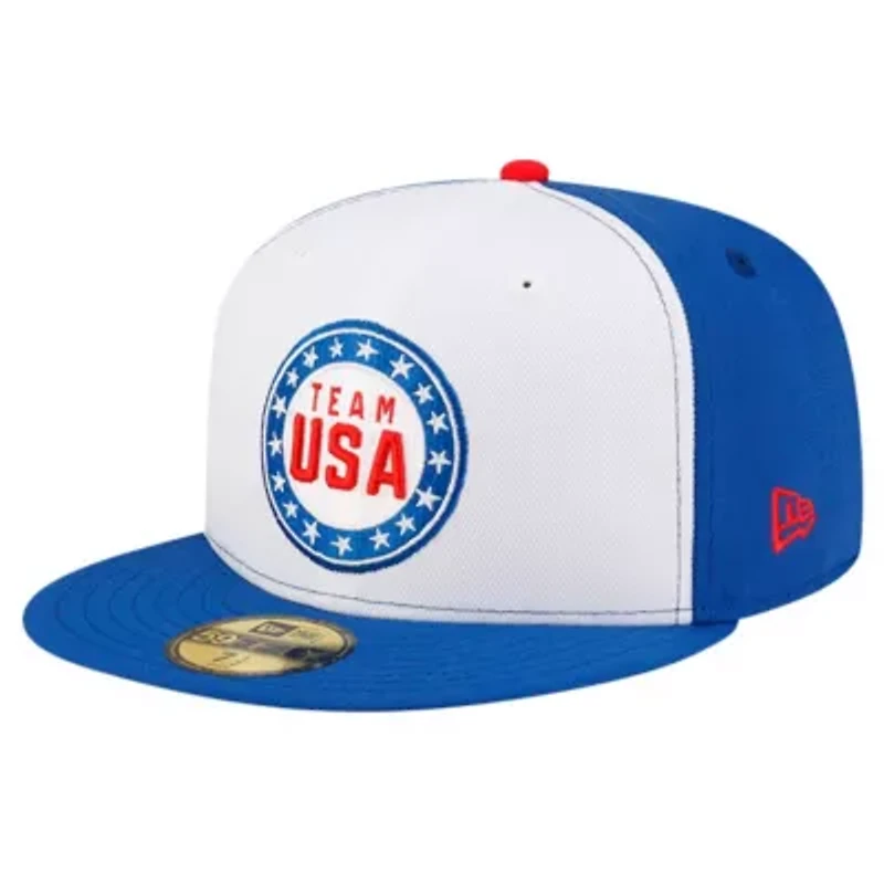 Olympics White/Blue Looney Tunes x Team USA Circle 59FIFTY Fitted Hat
