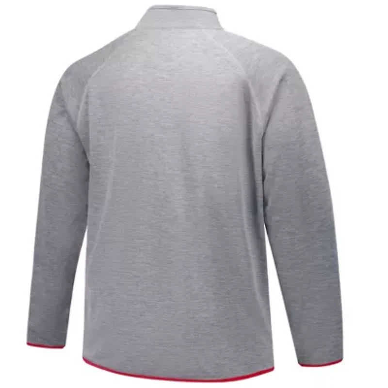 NCAA Fanatics Georgia Bulldogs Raglan Big &Tall Quarter-Zip Top