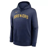 MLB Nike Christian Yelich Milwaukee Brewers Player Name & Number Club Pullover Hoodie