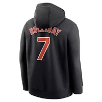 MLB Nike Jackson Holliday Baltimore Orioles Player Name & Number Club Fleece Pullover Hoodie