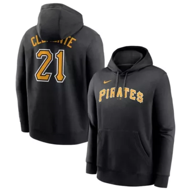 MLB Nike Roberto Clemente Pittsburgh Pirates Player Name & Number Club Pullover Hoodie